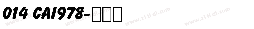 014 CAI978字体转换